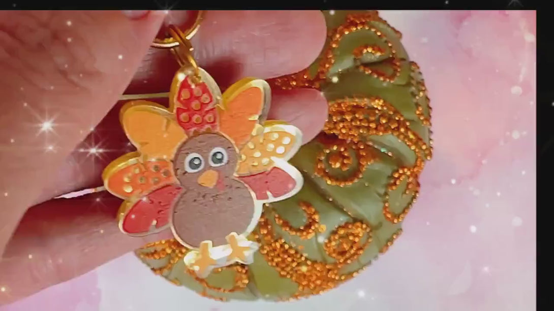 Thanksgiving dog tag/ turkey dog tag for collar accessory