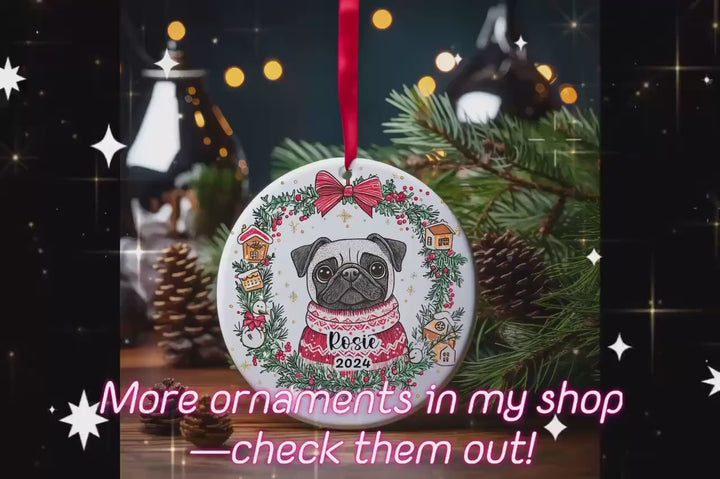 Personalized Dachshund Christmas Ornament – Double-Sided Acrylic Custom Dog Ornament – Cute Sausage Dog 1st Xmas Gift – Holiday Decoration