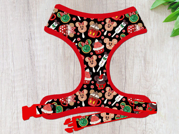 Christmas dog harness - Mouse GIngerbread and Cookies