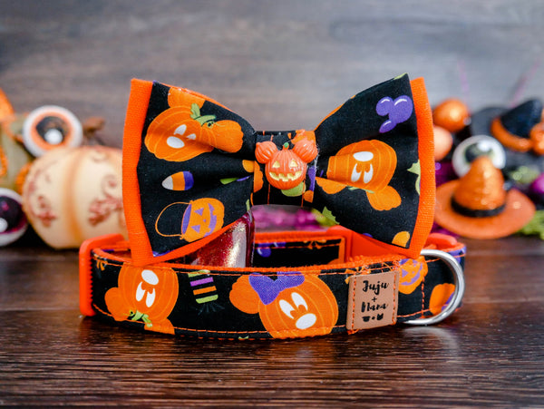 Halloween dog collar bow tie - Pumpkins