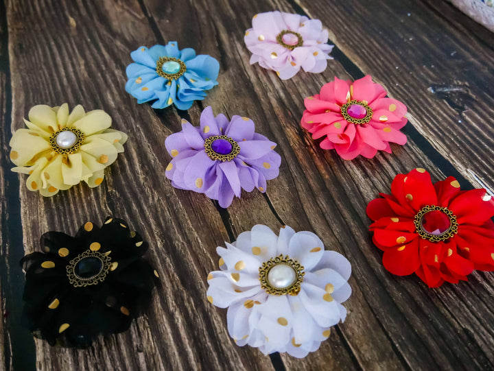Gold Dog Flower collar, Girl Dog accessories, Girl dog flower, Wedding dog Flower, Dog Collar Flower, Flower For Dog, New dog Gift - Juju + Nana