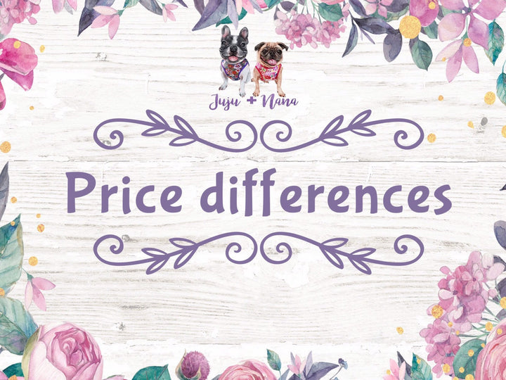 Price difference (for Rachel) - Juju + Nana