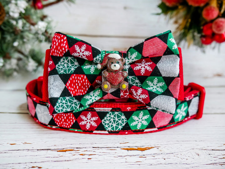 Christmas dog Harness set - snowflake