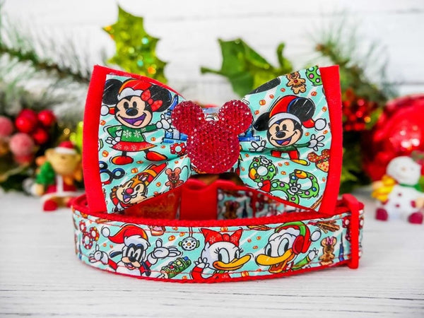 Christmas dog collar bow tie - animation and characters