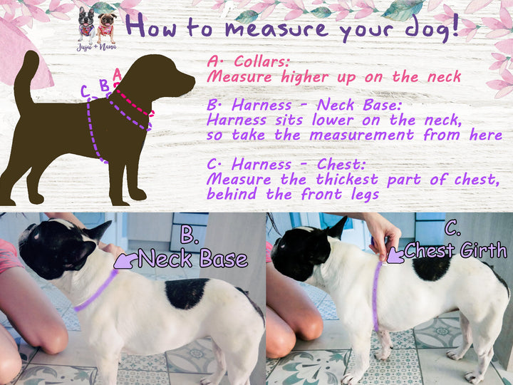 Girl Floral dog harness leash set/ Pink flower dog harness vest
