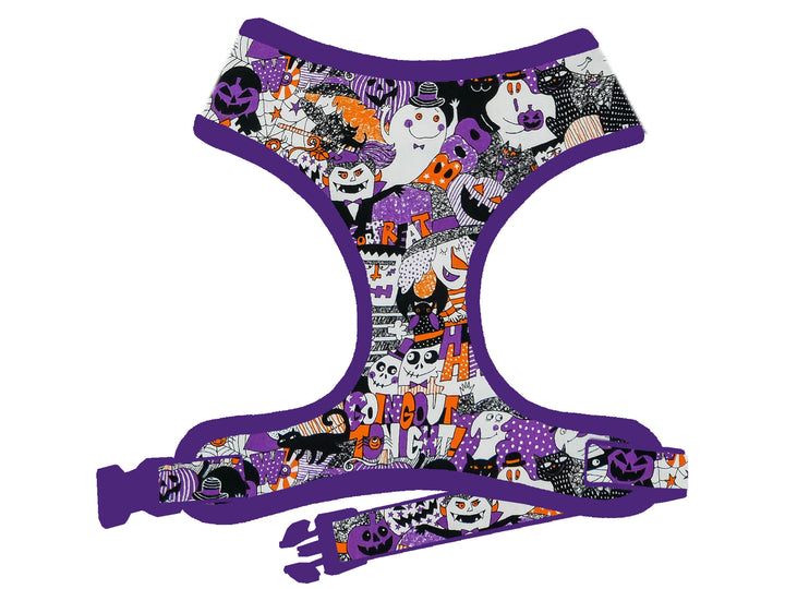 Halloween dog harness - Purple Ghost