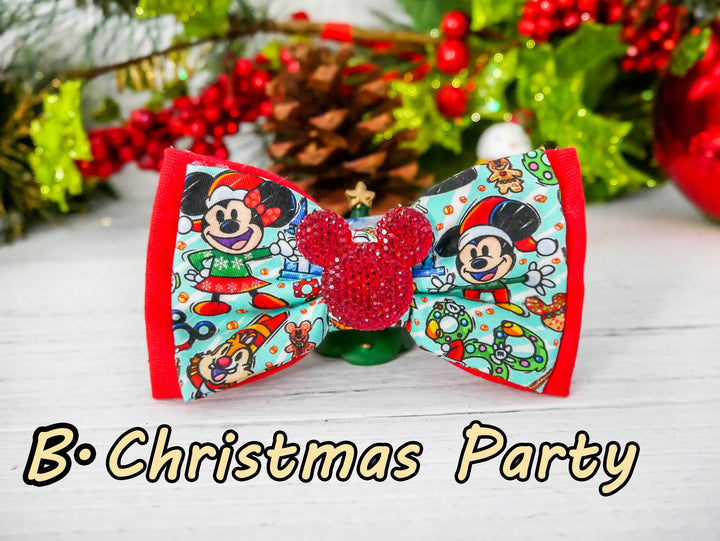 Christmas dog collar bow tie/ plaid dog bow tie/ boy girl dog bow tie