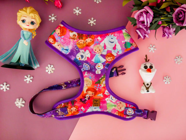 Dog harness - Frozen and snowman