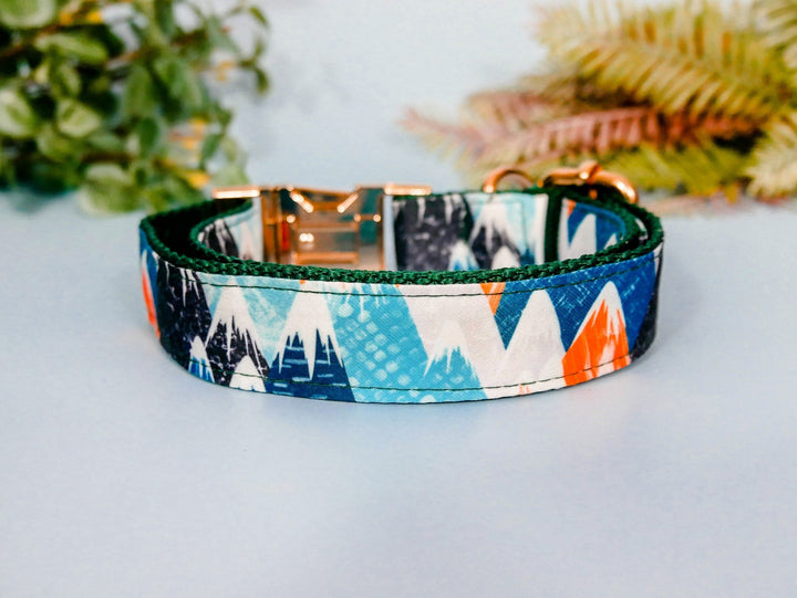 Boho boy girl dog collar/ Personalized Engraving Buckle Dog Collar/ aztec mountain collar/ tribal geometric collar/ large small puppy collar