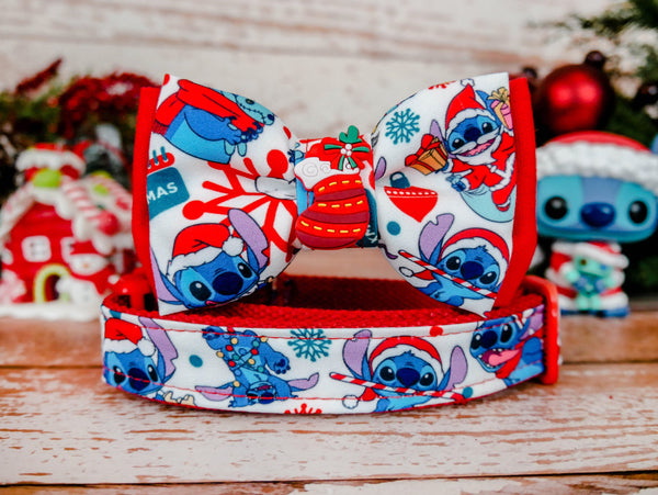 Christmas dog collar with bow tie - Party