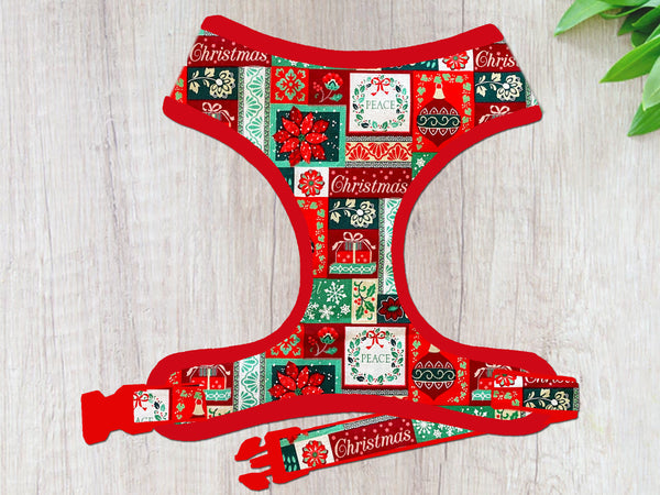 Christmas dog harness - letters