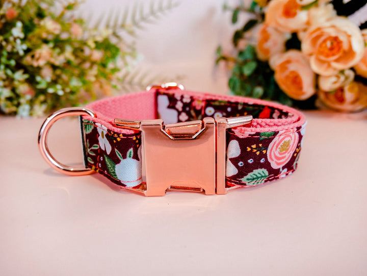 Rifle paper co Floral dog collar/ girl flower collar/ autumn fall collar/ small large dog/ puppy boho collar/ female boho dog collar