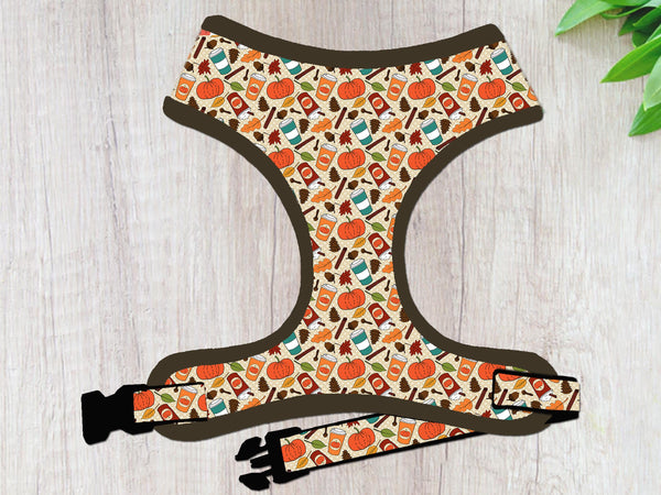 Dog harness - Autumn coffee and spice