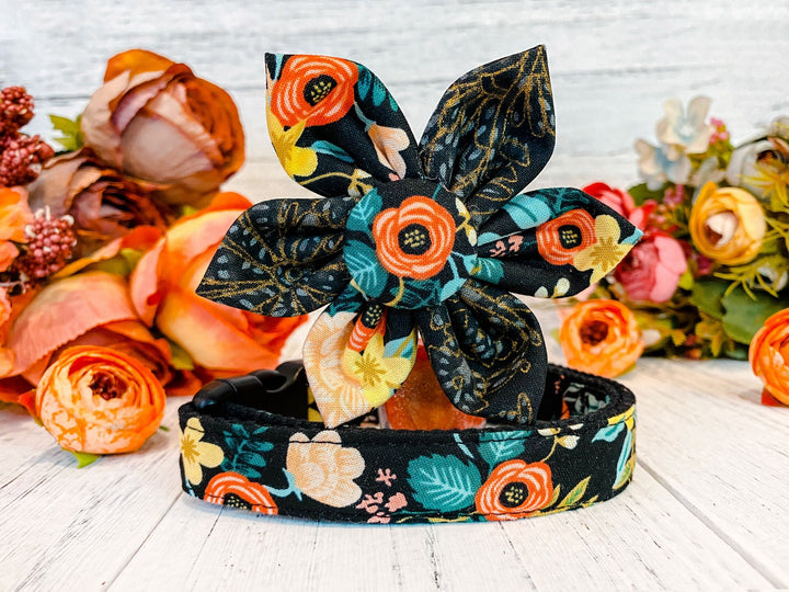 Floral Girl dog collar flower/ Rifle paper co collar