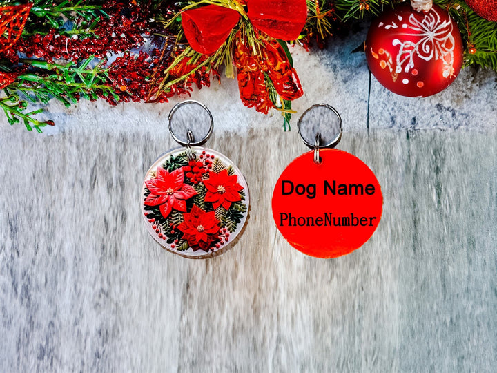 Christmas dog tag/ Christmas dog collar charm