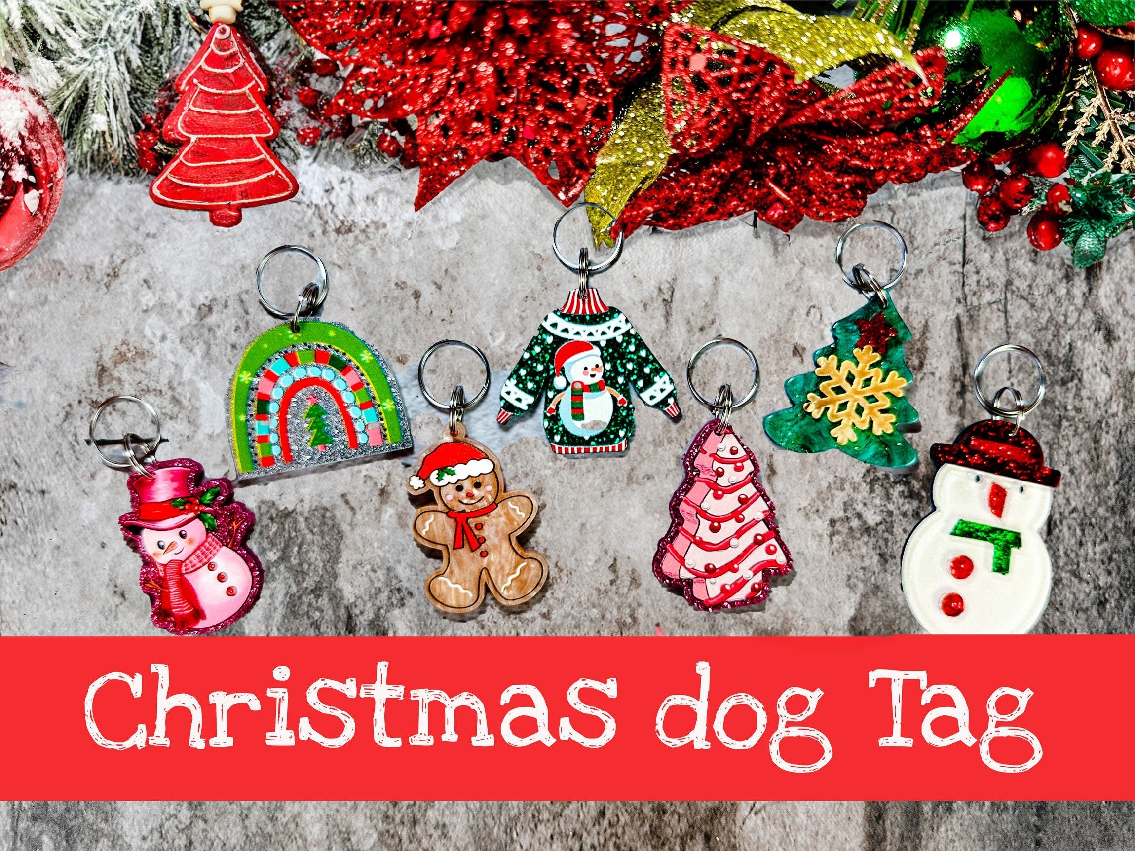 Christmas dog clearance collar charms