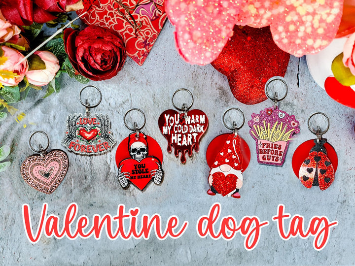 Valentine's dog tag for collar